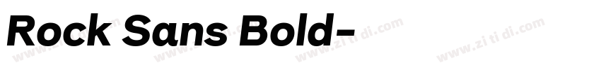 Rock Sans Bold字体转换
